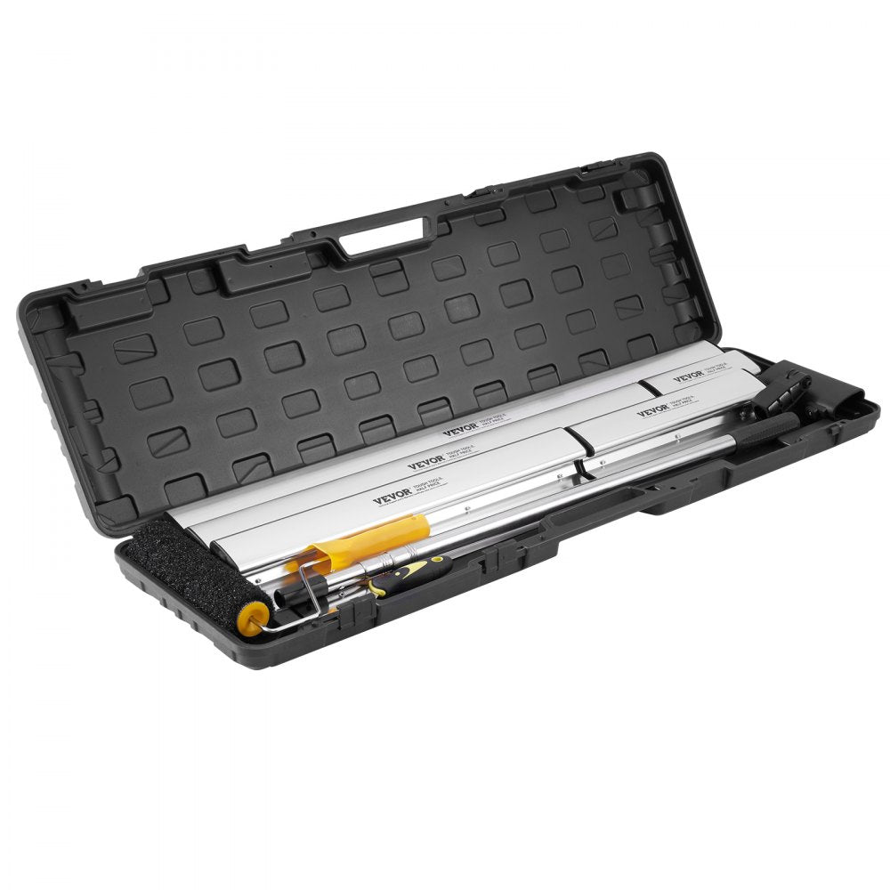 VEVOR Drywall Skimming Blade Set, 10/16/24/32/40 in Skimming Blades + 34-81.6 in Extension Handle Pole, Stainless Steel Knife Professional Skim Coat Tools, for Gyprock/WallBoard/Plasterboard 