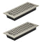 VEVOR Floor Registers 4x10 Inch 2-Pack Iron Floor Vents for HVAC Nickel-Plated