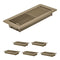 VEVOR Floor Registers 4 x 10 Inch 6-Pack Iron Floor Vents for HVAC Vents Brown