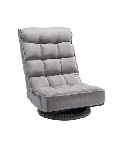 VEVOR 360° Swivel Floor Gaming Chair with 4 Adjustable Position Folding Chair 