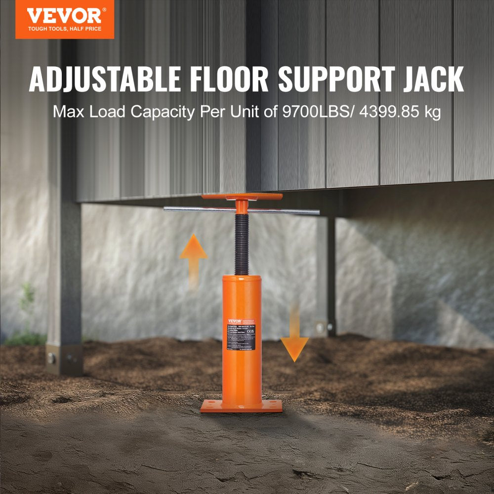 VEVOR Adjustable Floor Jack Post House Floor Leveling Lift 12"-16" Height Range 