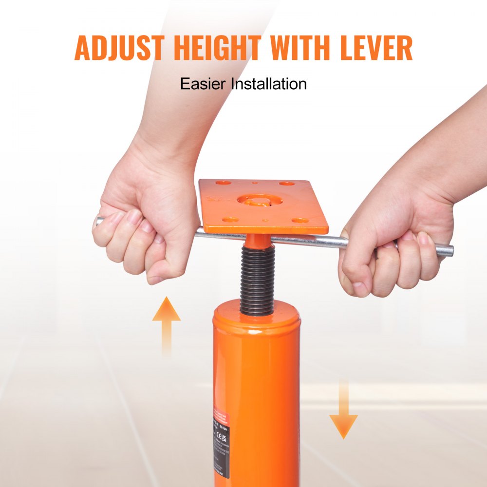 VEVOR Adjustable Floor Jack Post House Floor Leveling Lift 12"-16" Height Range 