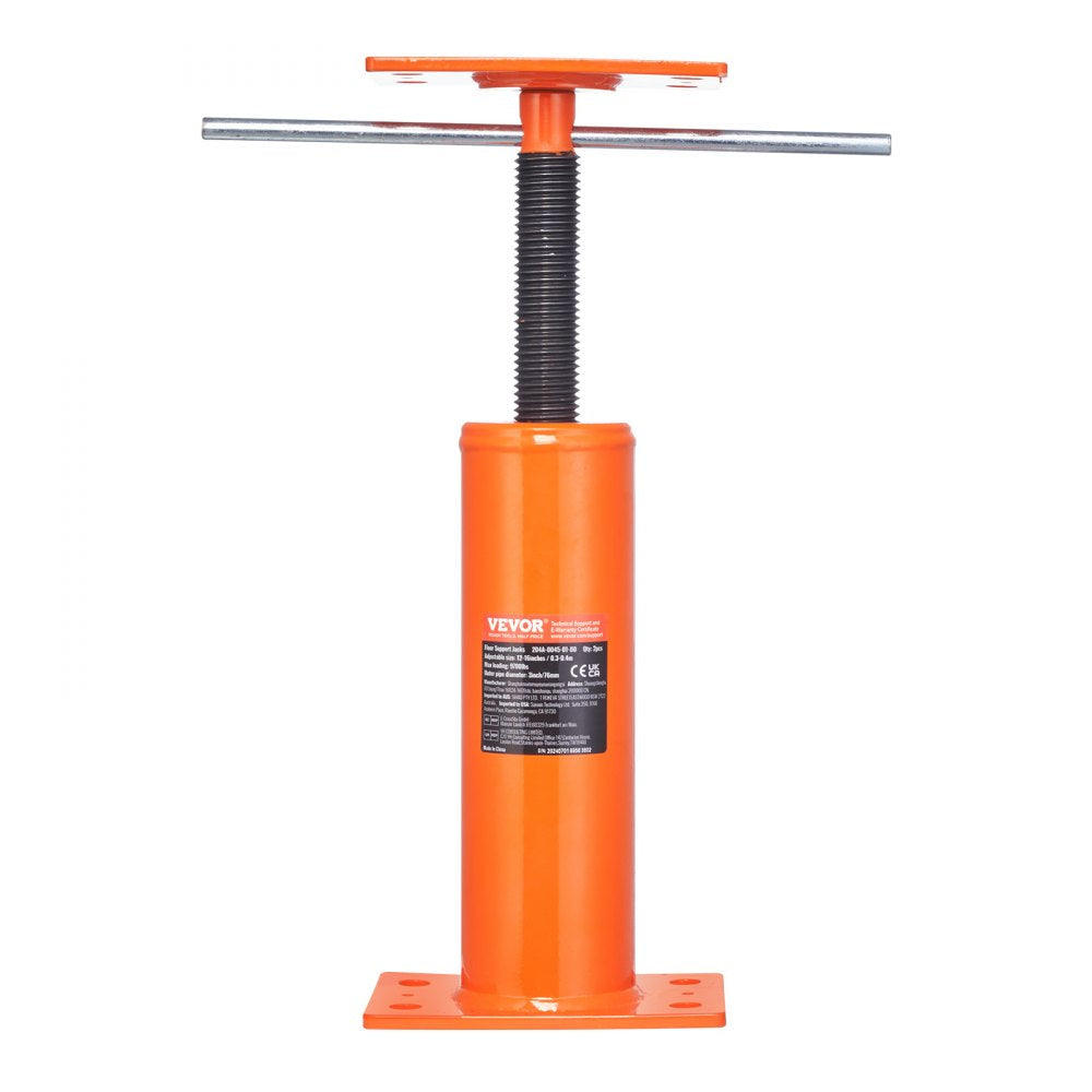 VEVOR Adjustable Floor Jack Post House Floor Leveling Lift 12"-16" Height Range 