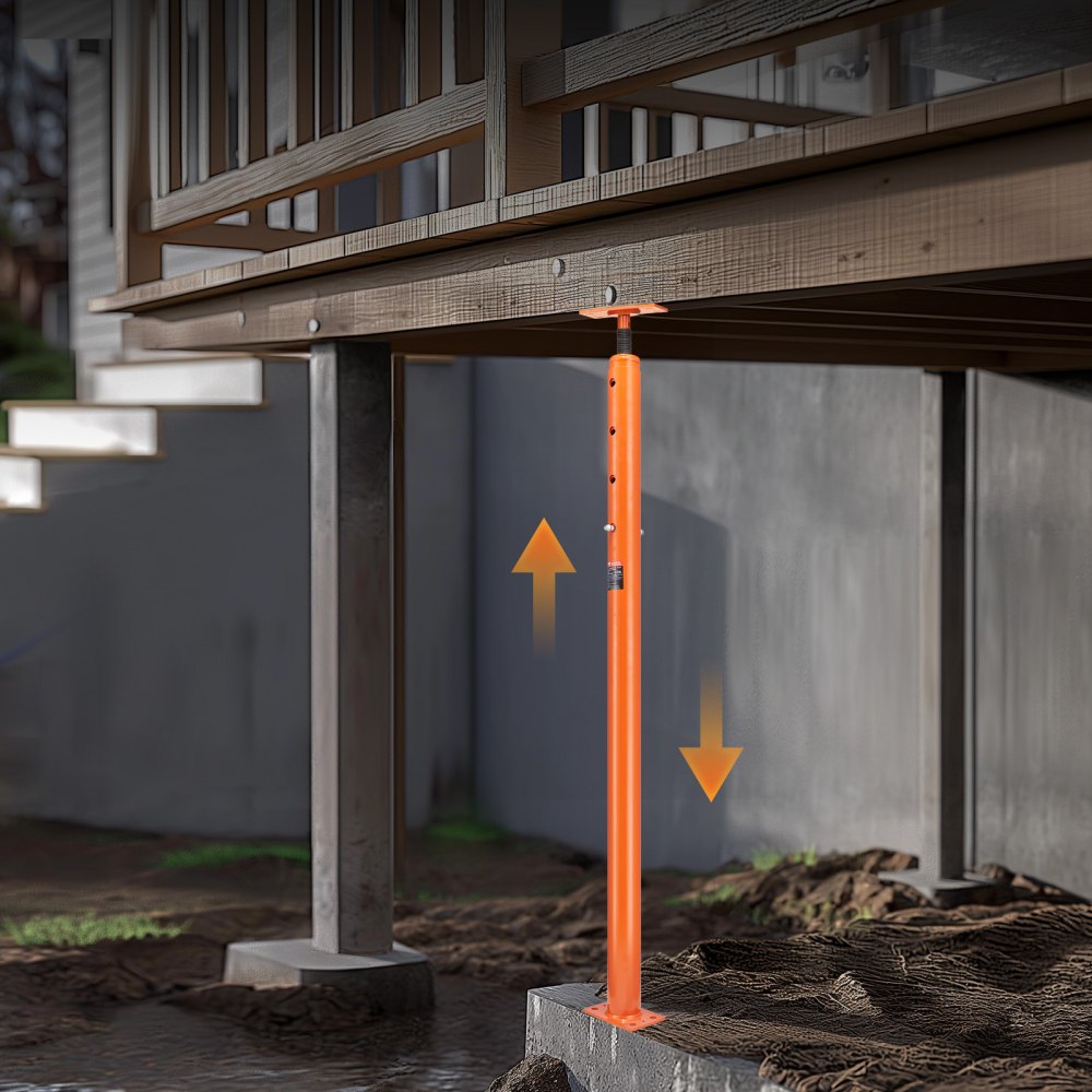 VEVOR Adjustable Floor Jack Post House Floor Leveling Lift 56"-100" Height Range 