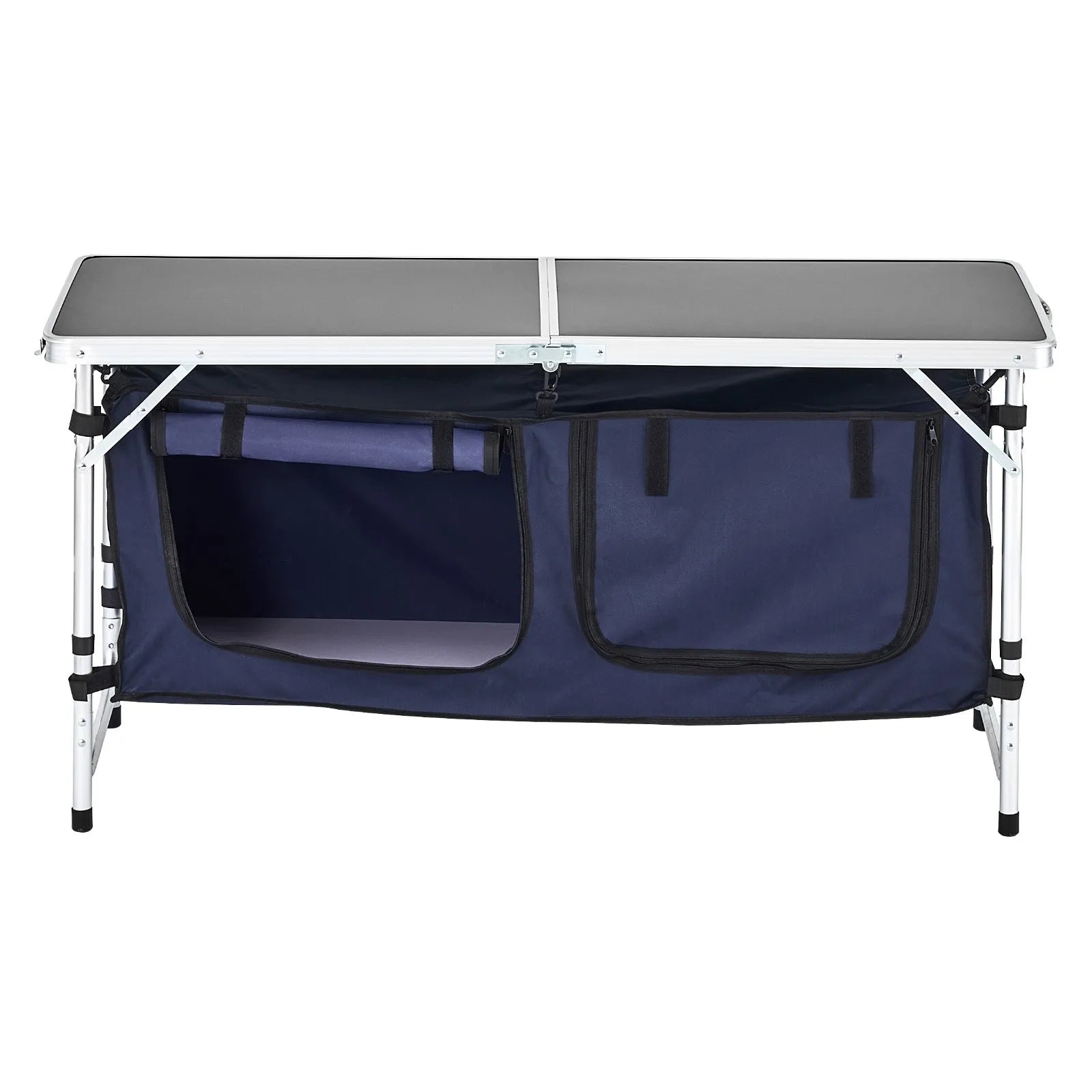 Camping Kitchen Table – Folding Outdoor Cook Station with Storage & Carry Bag
