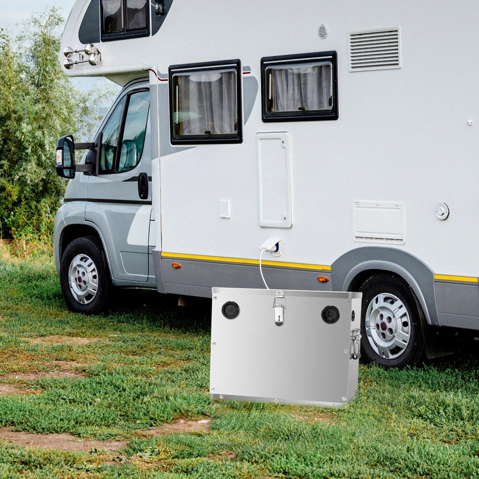 VEVOR Battery Box Group 24/31 Stainless Steel Shell for Cars & Trolling Motors