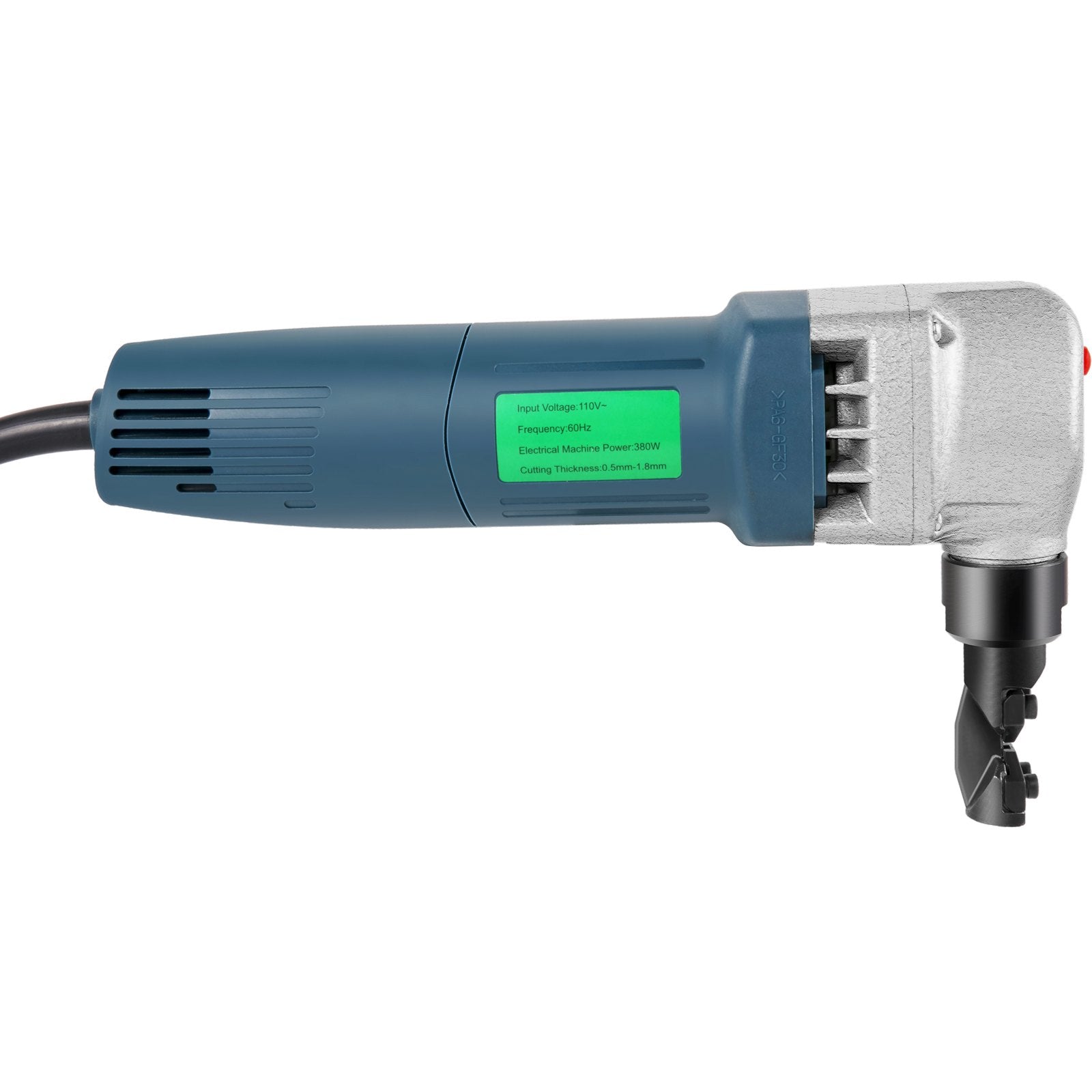 VEVOR Sheet Metal Nibbler 380W, Electric Metal Nibbler 1800RPM High Speed Rotor 0.07in/1.8mm, Metal Nibbler Cutter w Replaced Blades Storage Case for Cutting Stainless Steel, Aluminium, Plastic 