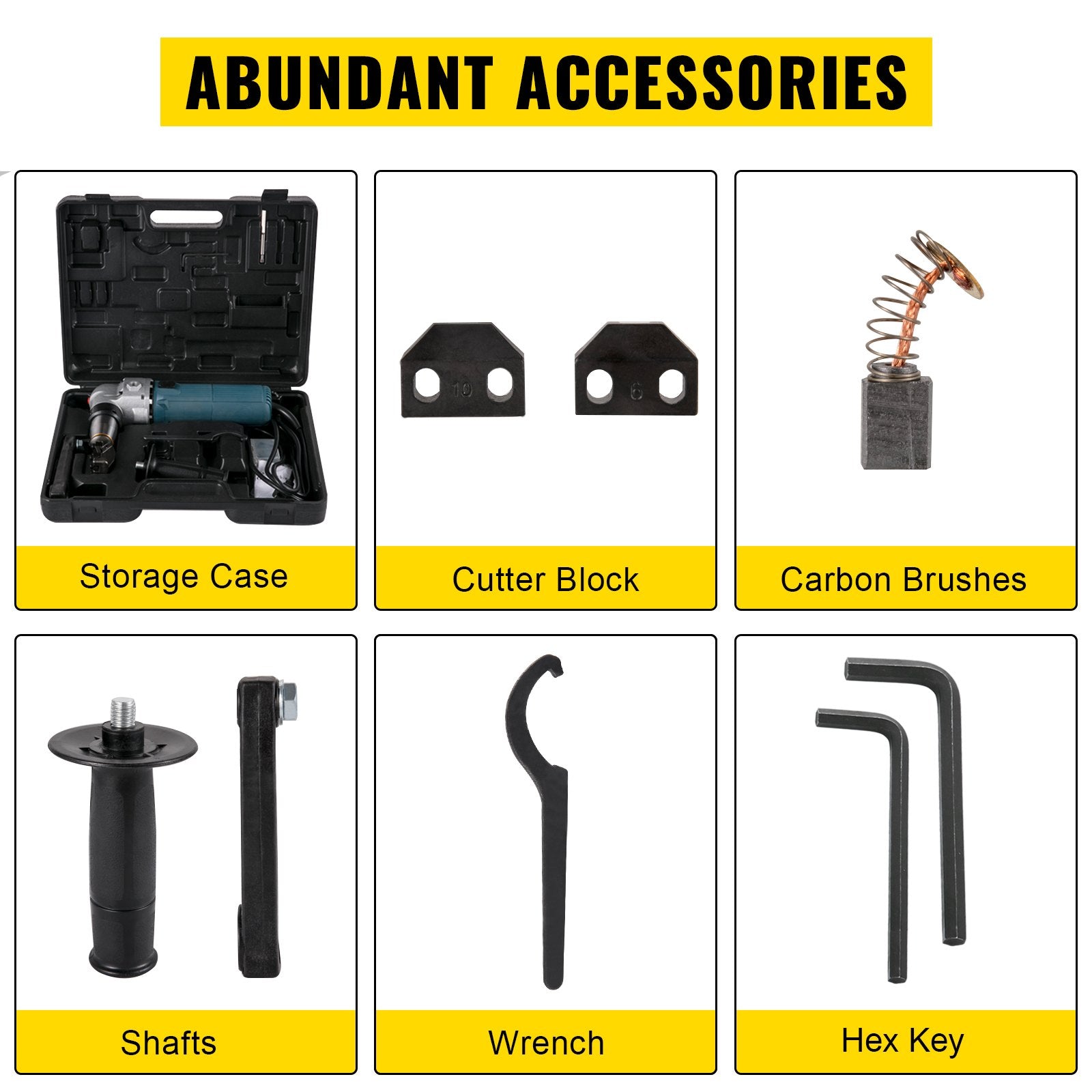 VEVOR Electric Metal Nibbler 625W Nibbler Metal Cutter 1000RPM High Speed Rotor 0.16in/4mm Metal Nibbler 110V w Replaced Blades Storage Case Sheet Metal Nibbler for Cutting Stainless Steel, Aluminium 