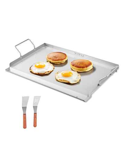 VEVOR 23x16 in Flat Top Griddle Stainless Steel Universal BBQ Grill Pan Cookware 