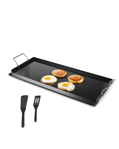 VEVOR 32x14 in Flat Top Griddle Carbon Steel Universal BBQ Grill Pan Cookware 