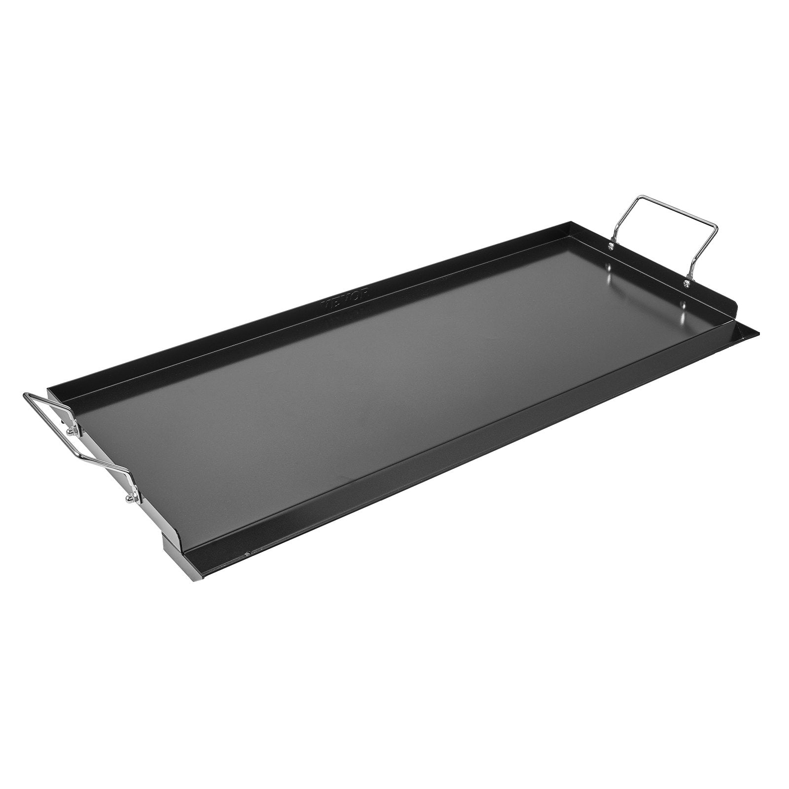 VEVOR 32x14 in Flat Top Griddle Carbon Steel Universal BBQ Grill Pan Cookware 