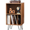 VEVOR 3-Tier Record Player Stand Metal Vinyl Record Stand up to 150 Album Brown