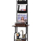 VEVOR 5 Tiers Record Player with LED Light & USB Ports Metal Vinyl Shelf Black