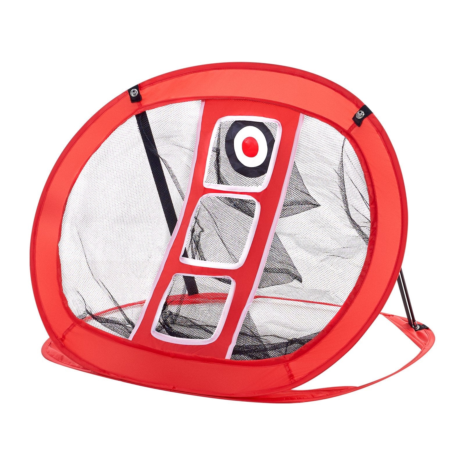 VEVOR Golf Chipping Net, Pop Up Golf Practice Net, Portable Indoor Outdoor Home Golf Hitting Aid Net with Target and Carry Bag, for Backyard Driving Training Swing, Gift for Men, Golf Lover, Red 