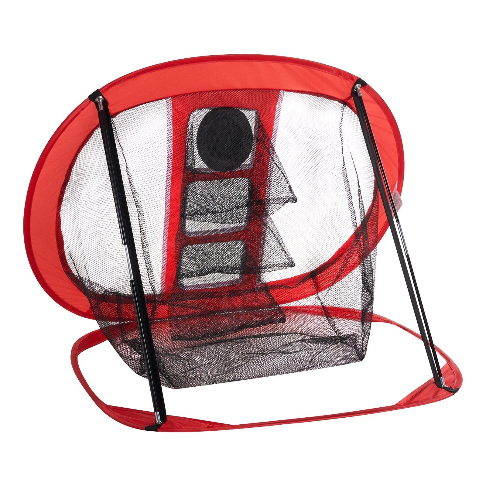 VEVOR Golf Chipping Net, Pop Up Golf Practice Net, Portable Indoor Outdoor Home Golf Hitting Aid Net with Target and Carry Bag, for Backyard Driving Training Swing, Gift for Men, Golf Lover, Red 