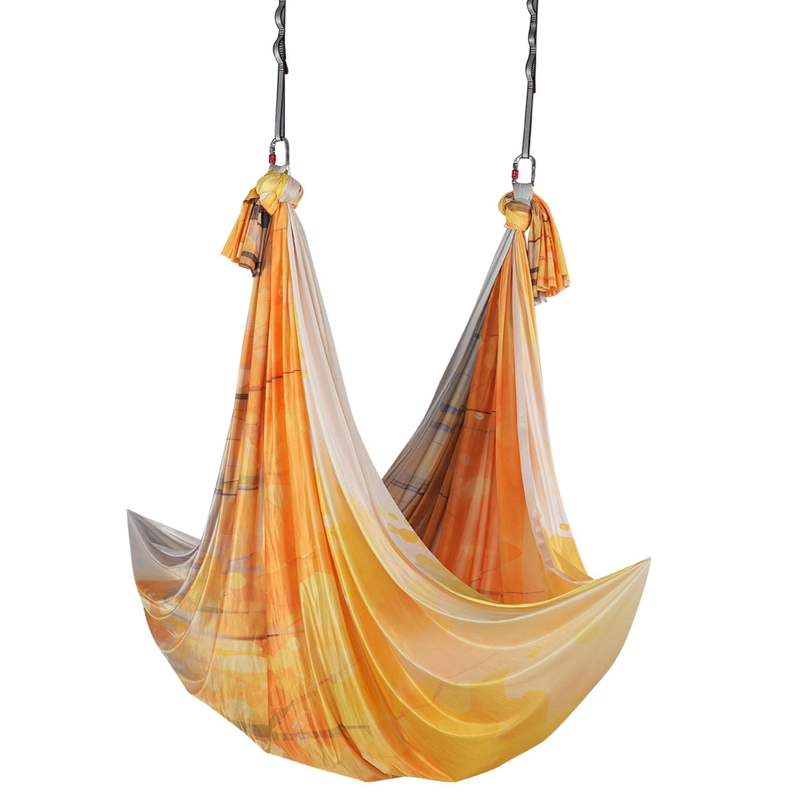 VEVOR Aerial Yoga Hammock & Swing, 5.5 Yards, Aerial Yoga Starter Kit with 100gsm Nylon Fabric, Full Rigging Hardware & Easy Set-up Guide, Antigravity Flying for All Levels Fitness Bodybuilding, Gold 