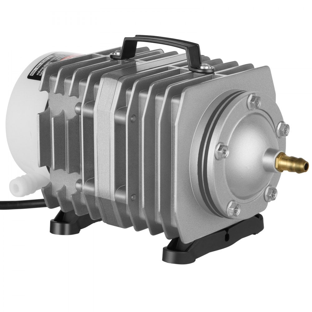 VEVOR Electromagnetic Commercial Air Pump, 50W, 1110 GPH Hydroponic Air Pump with 8-Port Distributor Connecting Hose Check Valves Stainless Steel Diaphragm, for Aquarium, Fish Tank, Pond & Hydroponics 