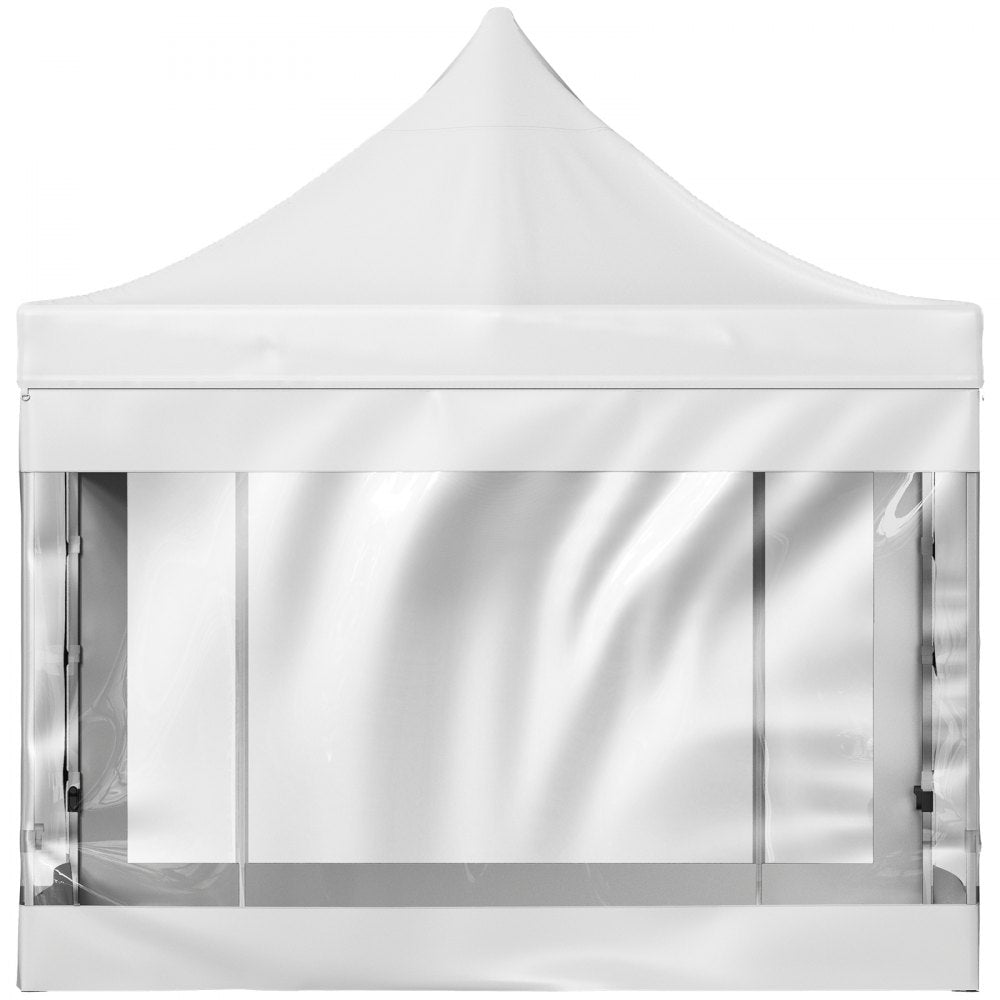 VEVOR 10x10 Pop Up Canopy Tent, Outdoor Canopy with Removable Sidewalls and Wheeled Bag, Instant Portable Shelter, UV-Resistant Waterproof Gazebo Patio Tents for Parties, Camping, Commercial, White 