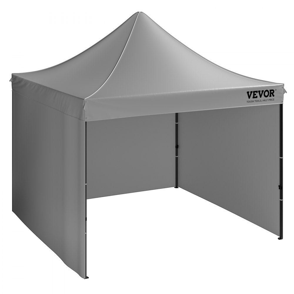 VEVOR 10x10FT Pop up Canopy with Removable Sidewalls, Instant Canopies Portable Gazebo & Wheeled Bag, UV Resistant Waterproof, Enclosed Canopy Tent for Outdoor Events, Patio, Backyard, Party, Camping 