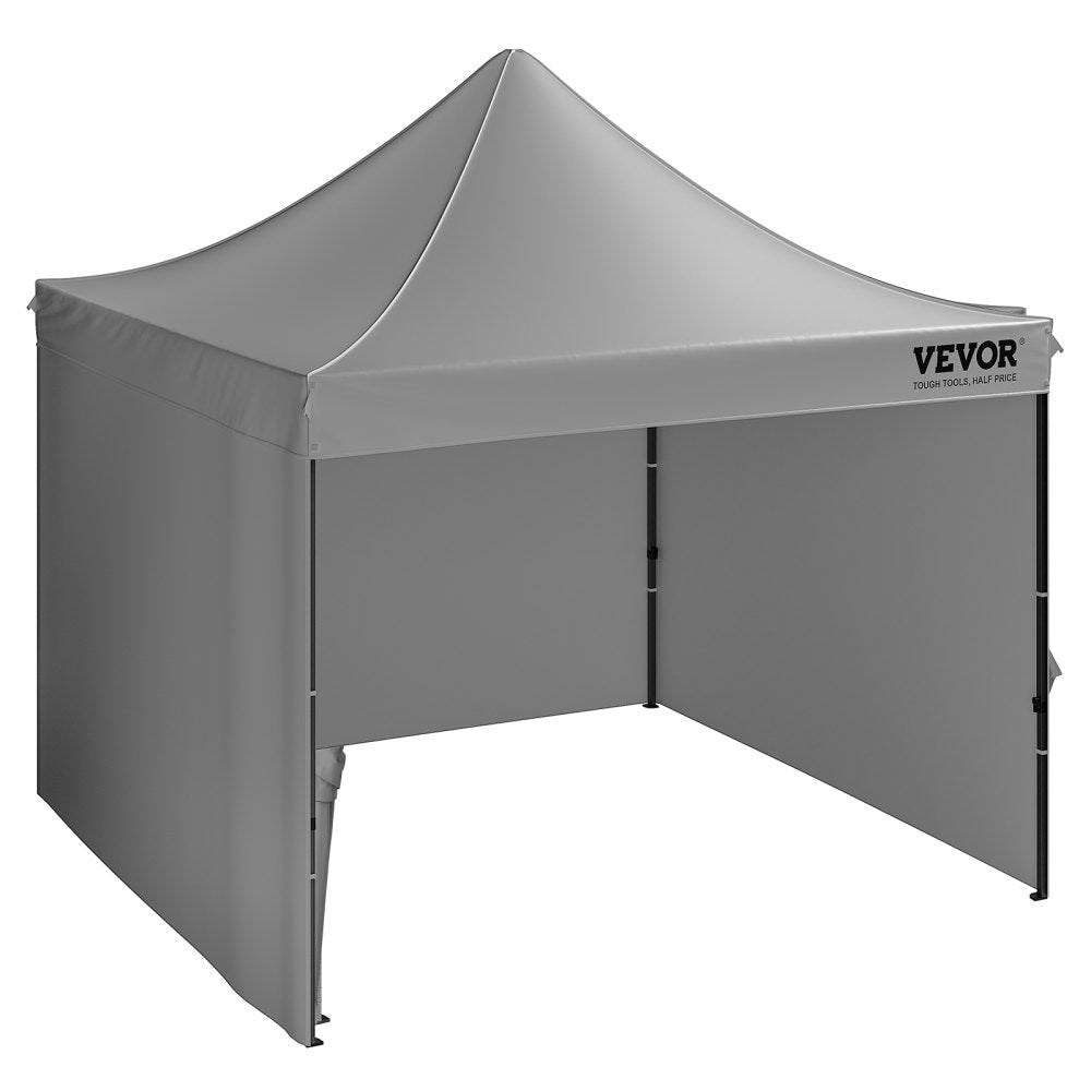 VEVOR 10x10FT Pop up Canopy with Removable Sidewalls, Instant Canopies Portable Gazebo & Wheeled Bag, UV Resistant Waterproof, Enclosed Canopy Tent for Outdoor Events, Patio, Backyard, Party, Camping 