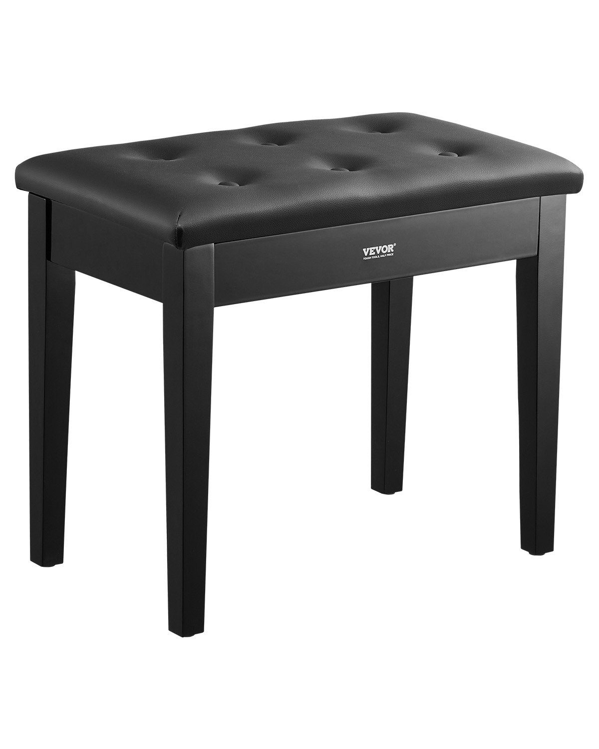 Piano Keyboard Bench Storage Padded Cushion Seat Wooden Vanity Bookcase Stool 