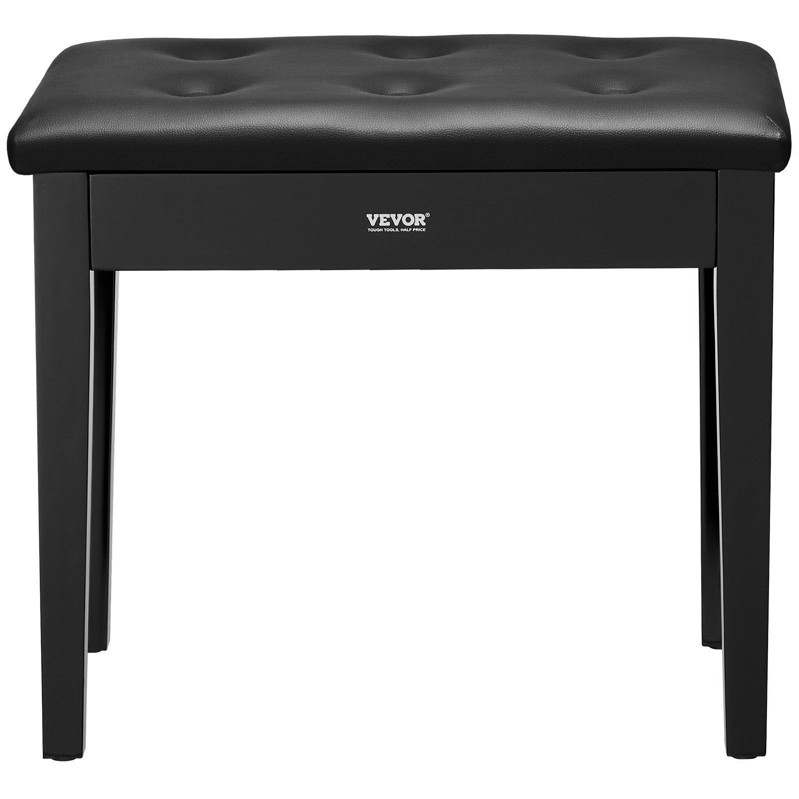 Piano Keyboard Bench Storage Padded Cushion Seat Wooden Vanity Bookcase Stool 