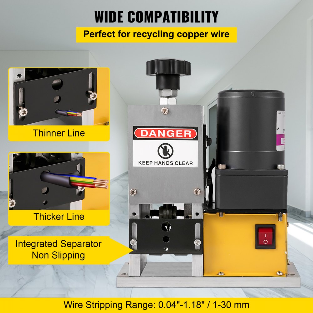 VEVOR Wire Stripper Machine, Scrap Wire Stripping Machine, Wire Stripping Tool 