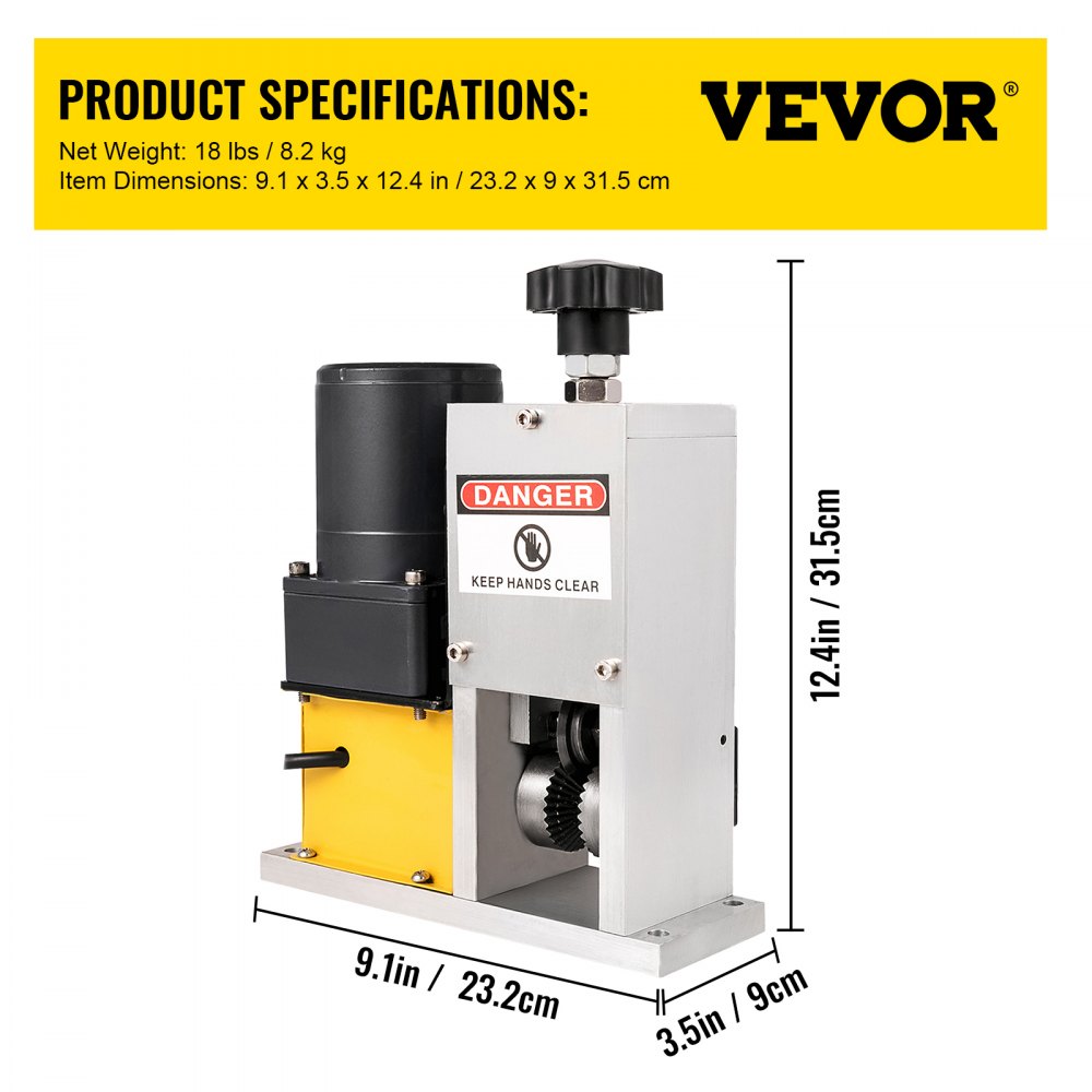 VEVOR Wire Stripper Machine, Scrap Wire Stripping Machine, Wire Stripping Tool 