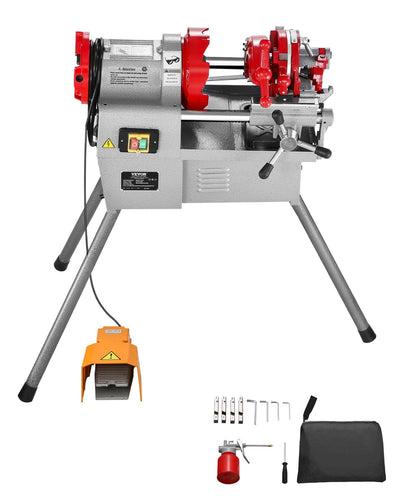 VEVOR Electric Pipe Threader Machine 750W Threading Machine for 1/2" to 2" Pipes 