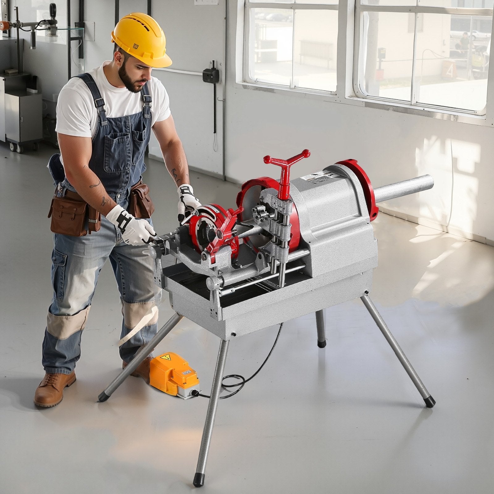 VEVOR Electric Pipe Threader Machine 900W Threading Machine for 1/2" to 4" Pipes 