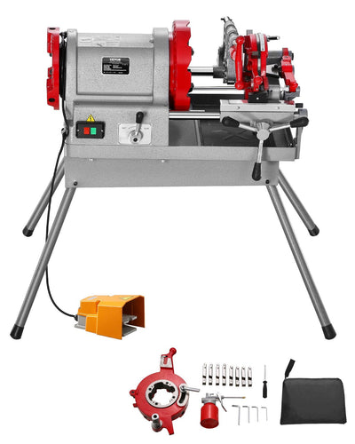 VEVOR Electric Pipe Threader Machine 900W Threading Machine for 1/2" to 4" Pipes 