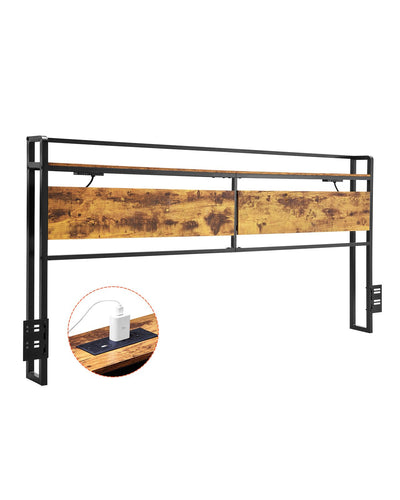VEVOR Headboard for King Size Bed Head Board with Shelf and Charging Station 