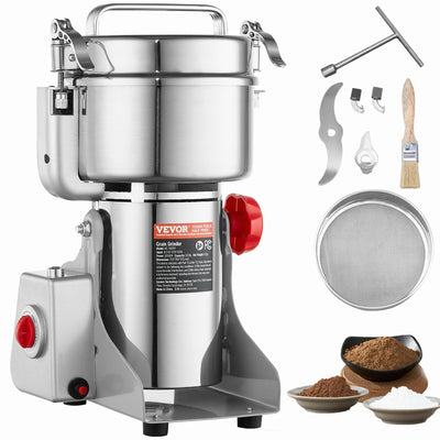 VEVOR 1000g Commercial Spice Grinder Electric Grain Mill Grinder High Speed 