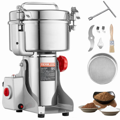 VEVOR 2500g Commercial Spice Grinder Electric Grain Mill Grinder High Speed 