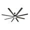 VEVOR 84 In Ceiling Fan with Light 6-Speed Remote Control Reversible Motor Black