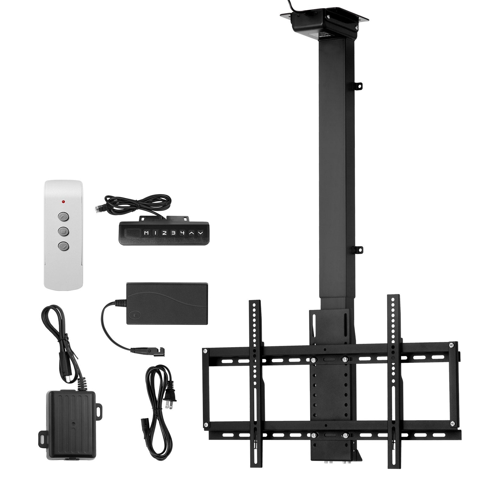 VEVOR Motorized Ceiling TV Mount 32-55 in Screen Electric Adjustable TV Mount 