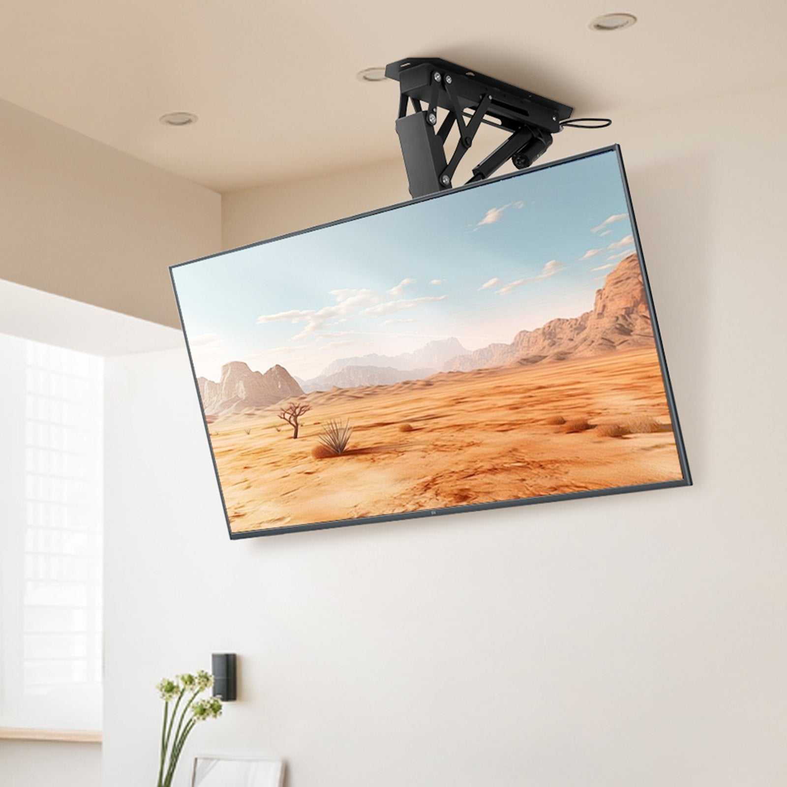 VEVOR Motorized Ceiling TV Mount Electric Flip Down TV Mount for 32-70 in Screen 