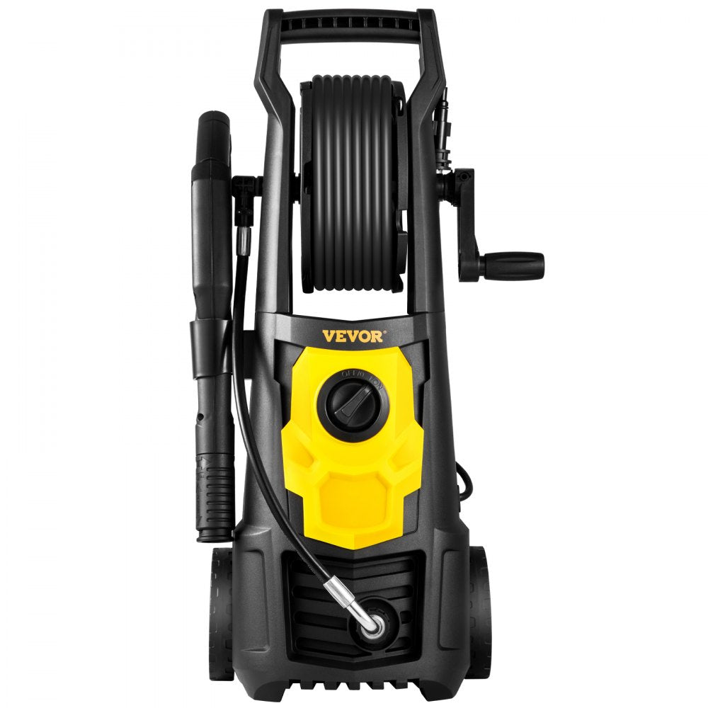 VEVOR Electric Pressure Washer, 2000 PSI, Max 1.65 GPM Power Washer w/ 30 ft Hose & Reel, 5 Quick Connect Nozzles, Foam Cannon, Portable to Clean Patios, Cars, Fences, Driveways, ETL Listed 