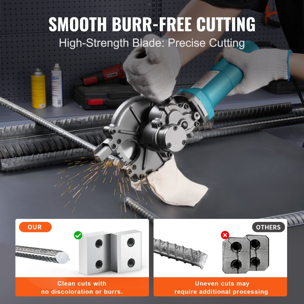 VEVOR 1100W Electric Rebar Cutter Cutting up to 3/2In 4-40mm 