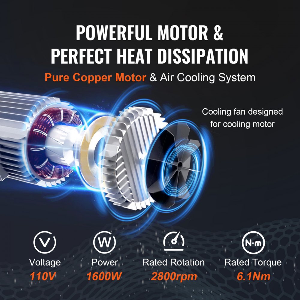 VEVOR Electric Hoist, 2200 lbs Lifting Capacity, 1600W 110V Electric Steel Wire Winch with 14ft Wired Remote Control, 40ft Single Cable Lifting Height & Pure Copper Motor, for Garage Warehouse Factory 