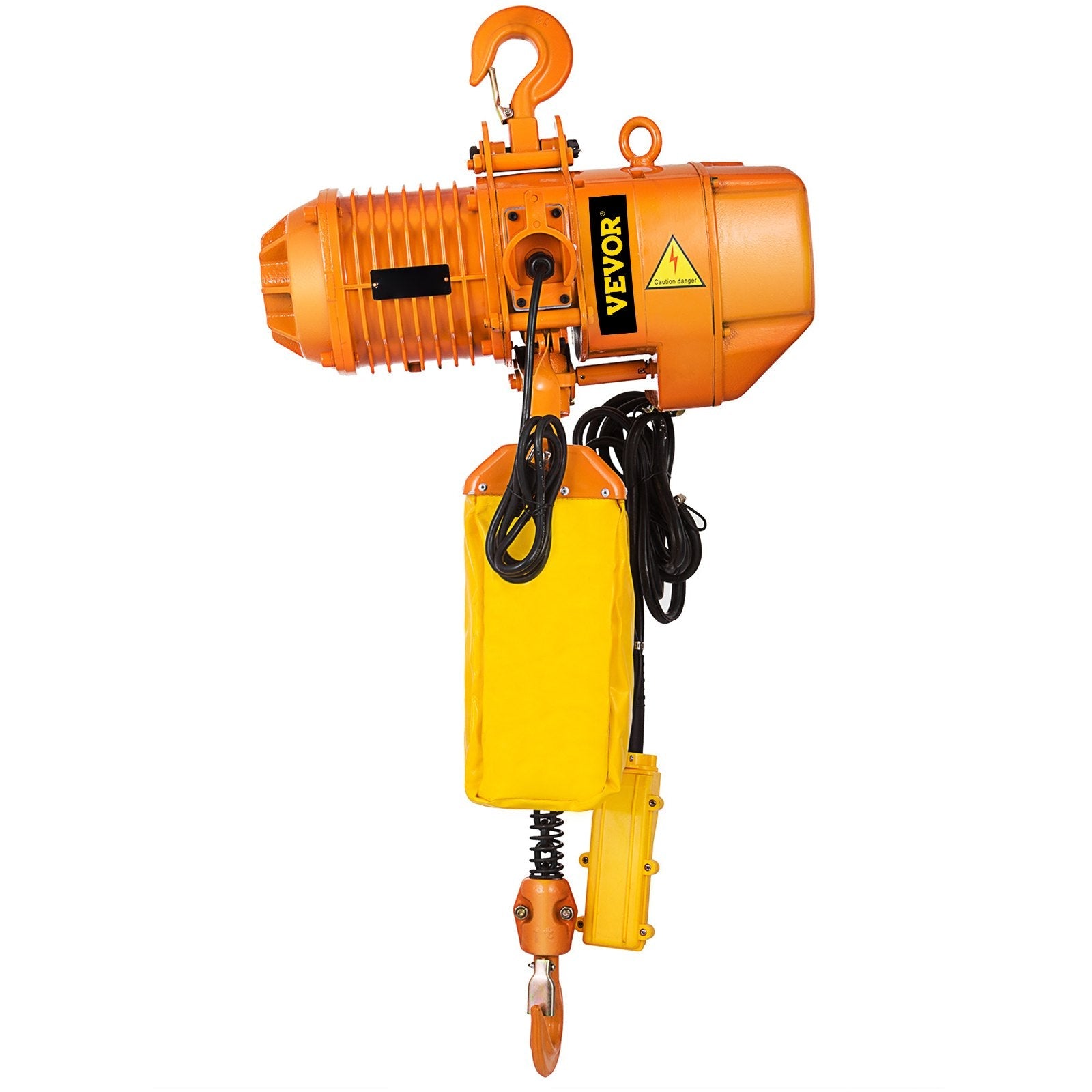 VEVOR 1 Ton Electric Chain Hoist, Single Phase 2200Lbs 10ft Lift Height with Electrical Hook, Mount Chain Hoist G80, Double Chain with Pendant Control 110V for Logistics, Factories and Agriculture 