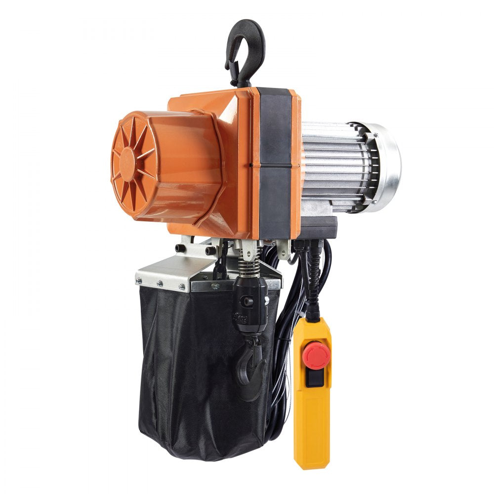 VEVOR Electric Chain Hoist, 2200 lbs/1 ton Capacity, 10 ft Lifting Height, 10 ft/min Speed, 120V, Single Phase Overhead Crane with G100 Chain, 10 ft Wired Remote Control for Garage, Shop, Hotel, Home 