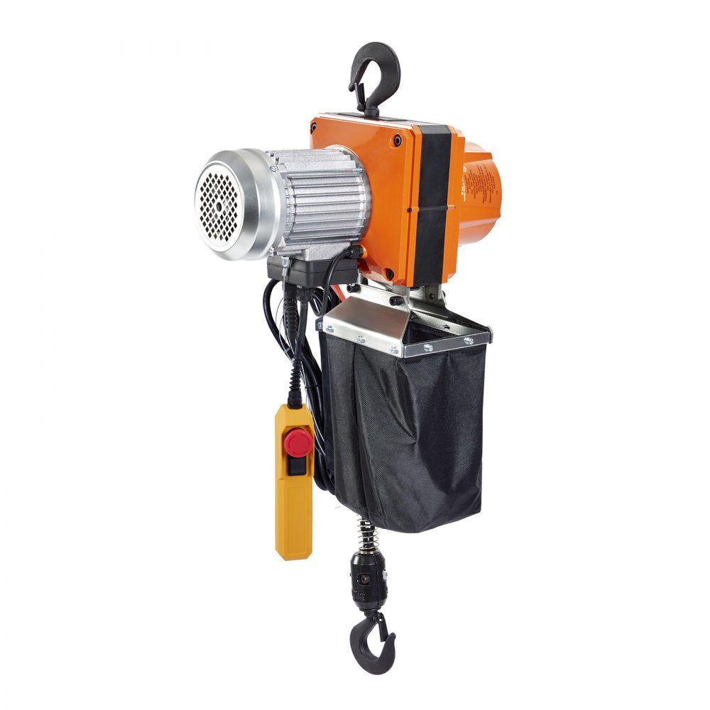 VEVOR Electric Chain Hoist, 2200 lbs/1 ton Capacity, 10 ft Lifting Height, 10 ft/min Speed, 120V, Single Phase Overhead Crane with G100 Chain, 10 ft Wired Remote Control for Garage, Shop, Hotel, Home 