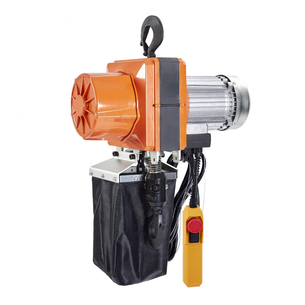 VEVOR Electric Chain Hoist, 2200 lbs/1 ton Capacity, 10 ft Lifting Height, 10 ft/min Speed, 120V, Single Phase Overhead Crane with G100 Chain, 10 ft Wired Remote Control for Garage, Shop, Hotel, Home 