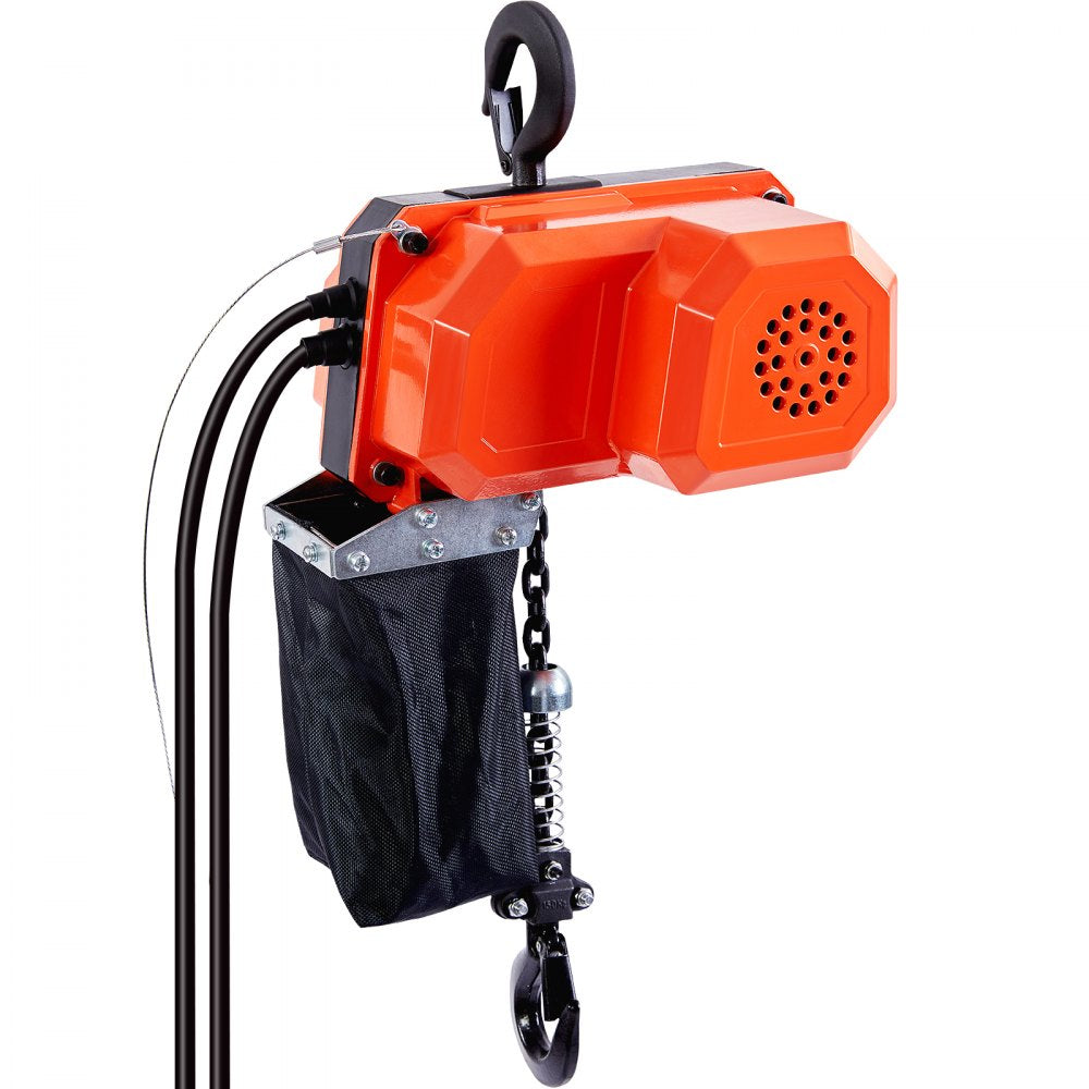 VEVOR Electric Chain Hoist, 330 lbs Load Capacity, 10 ft Lifting Height, 10 ft/min Speed, 120V, Single Phase Overhead Crane with G80 Chain, 10 ft Wired Remote Control for Garage, Shop, Hotel, and Home 