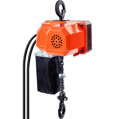 VEVOR Electric Chain Hoist, 330 lbs Load Capacity, 10 ft Lifting Height, 10 ft/min Speed, 120V, Single Phase Overhead Crane with G80 Chain, 10 ft Wired Remote Control for Garage, Shop, Hotel, and Home 
