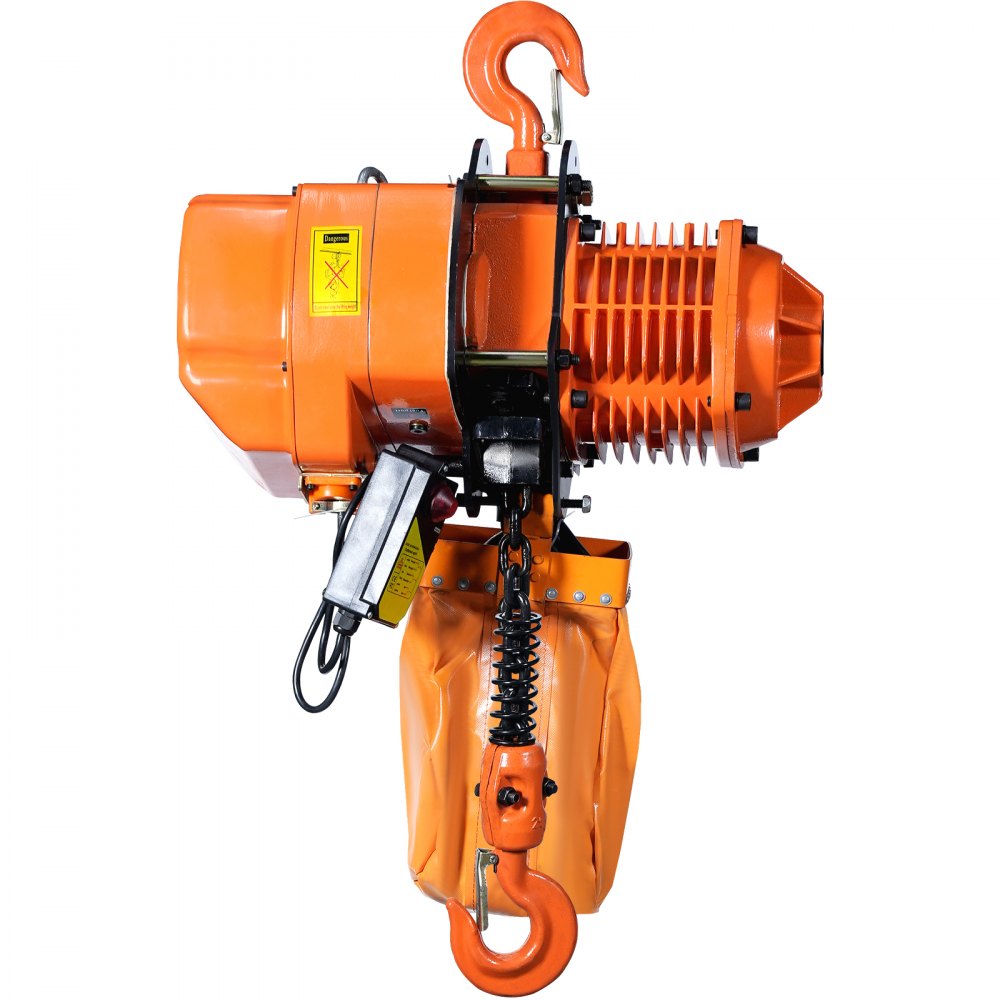 VEVOR Electric Chain Hoist, 4400 lbs/2 ton Capacity, 20 ft Lifting Height, 26 ft/min Speed, 220V, Three Phase Overhead Crane with G100 Chain, Wireless Remote Control for Garage, Shop, Hotel, and Home 