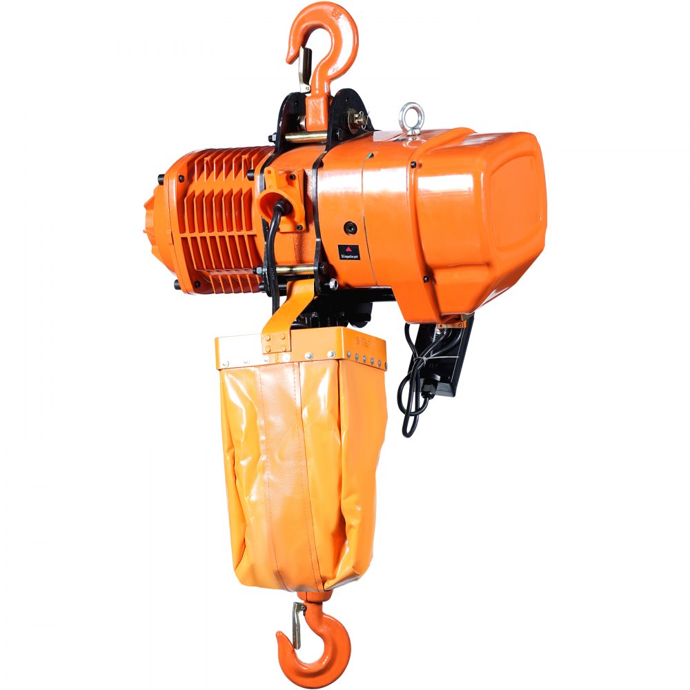 VEVOR Electric Chain Hoist, 4400 lbs/2 ton Capacity, 20 ft Lifting Height, 26 ft/min Speed, 220V, Three Phase Overhead Crane with G100 Chain, Wireless Remote Control for Garage, Shop, Hotel, and Home 