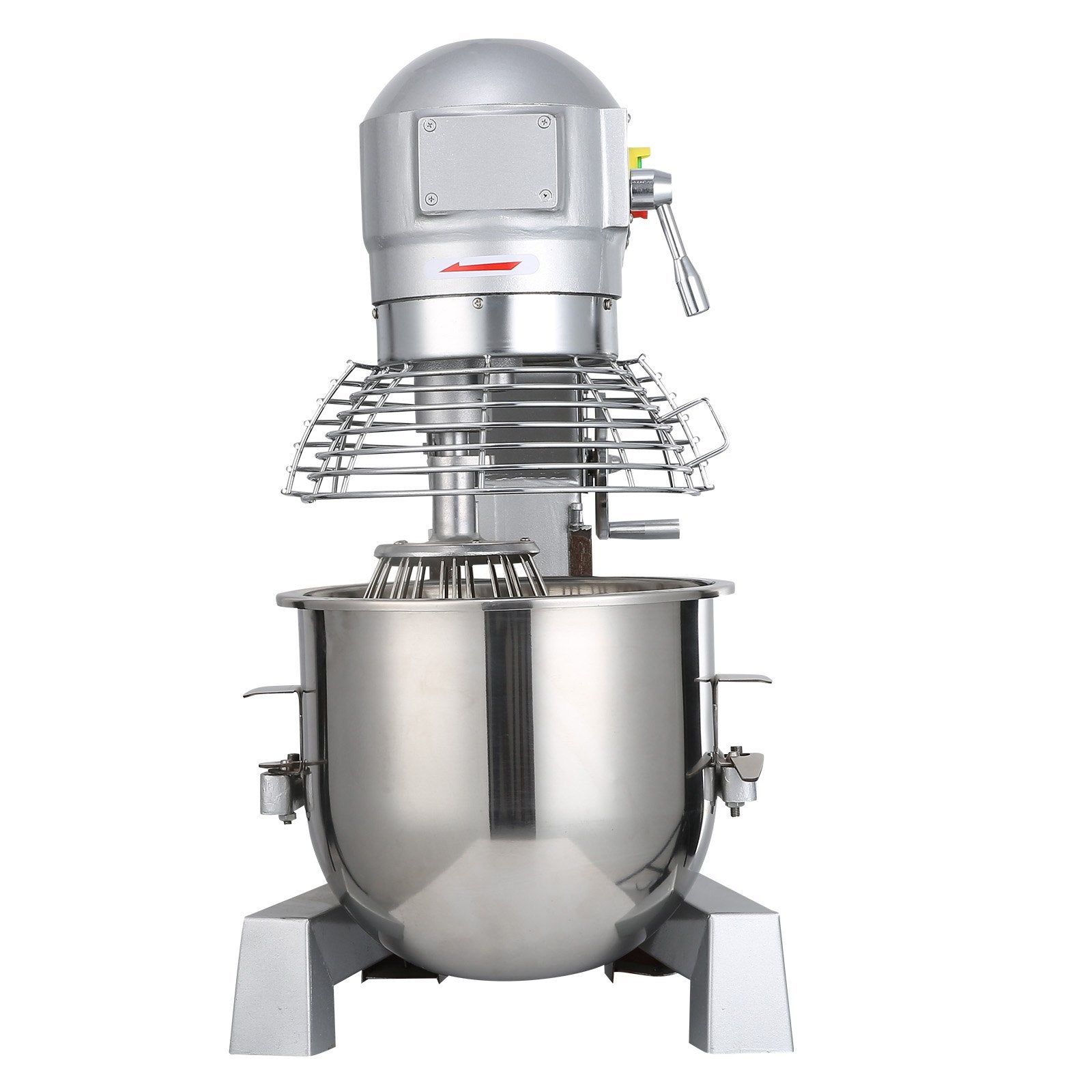 VEVOR Commercial Food Mixer 15Qt 600W 3 Speeds Adjustable 110/178/390 RPM Heavy Duty 110V with Stainless Steel Bowl Dough Hooks Whisk Beater Premium for Schools Bakeries Restaurants Pizzerias 