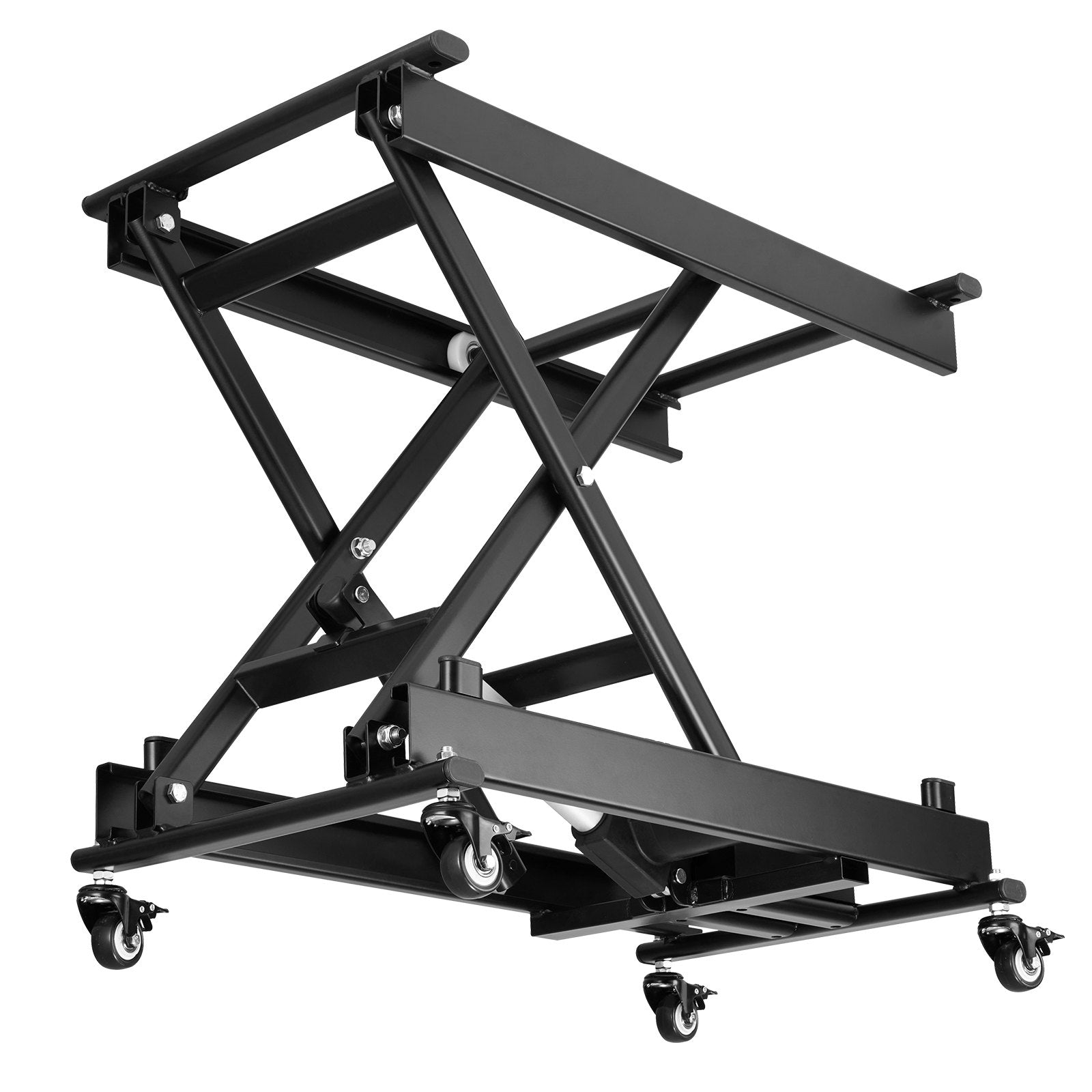 VEVOR 28" Electric Lift Table Single Scissor Lifting Platform 330 lbs 4 Wheels 